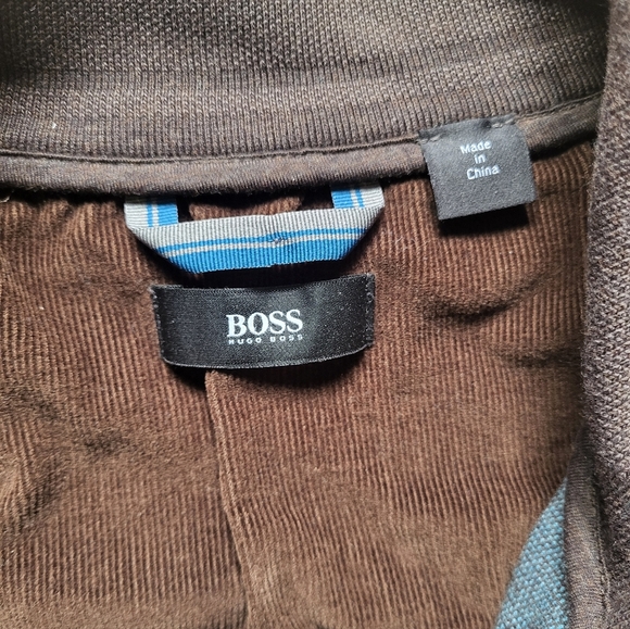 Hugo Boss Men’s XL Brown Zip Up Turtleneck Sweater Knit Pullover B22 - Picture 6 of 10